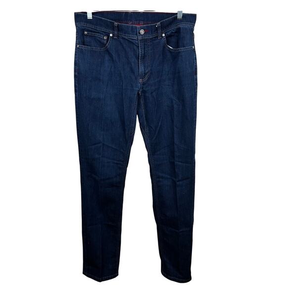 L.L. Bean Men's Selvedge Jeans Medium Wash Straight Leg Gusseted Size 33x34 - Picture 1 of 12